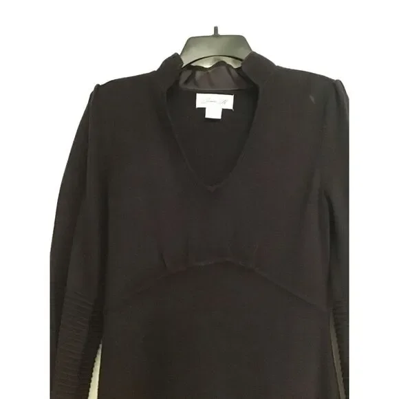 Jessica H Dark Purple Long Sleeve Sweater Dress Women's Size Medium - Picture 3 of 5